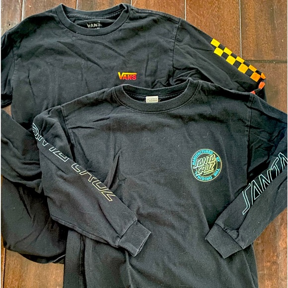 Vans Other - Two Kids Vans Santa Cruz Long Sleeve Shirts M